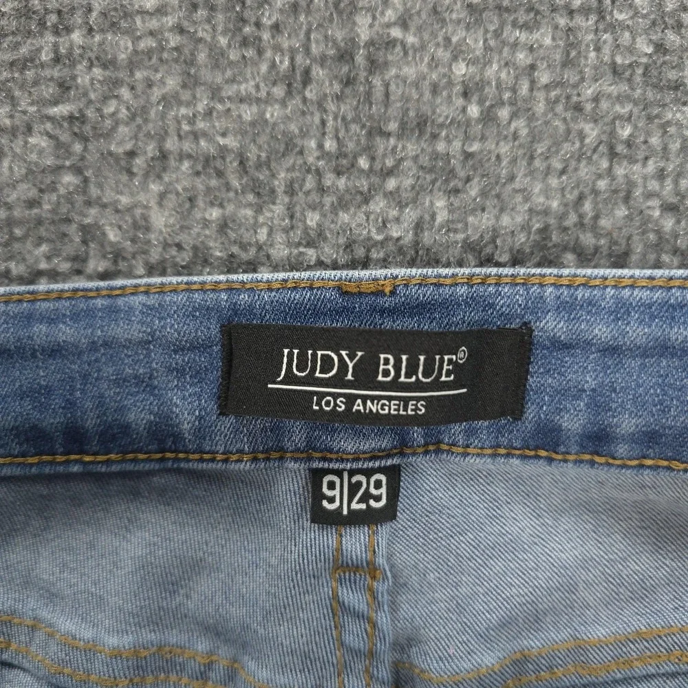 Judy‎ Blue Jeans Womens 9/29 Blue Slim Fit Straight Mid Rise Cargo Stretch Denim